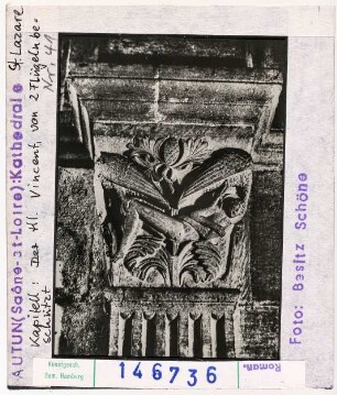 Autun: Kathedrale Saint-Lazare, Kapitell, Heiliger Vincent