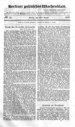 No 34, 22. August 1835