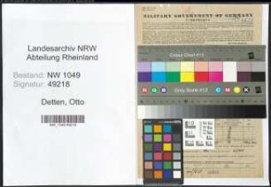 Entnazifizierung Otto Von Detten , geb. 04.08.1902 (Kaufmaennischer Angestellter)