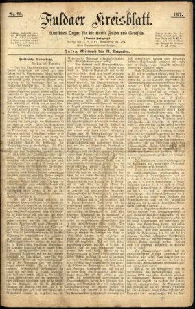 Ausgabe vom Mittwoch, den 21. November 1877.