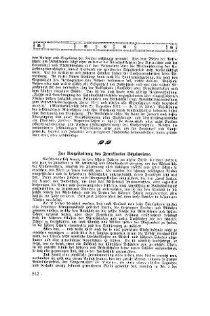 Zur Umgestaltung des Frankfurter Schulwesens
