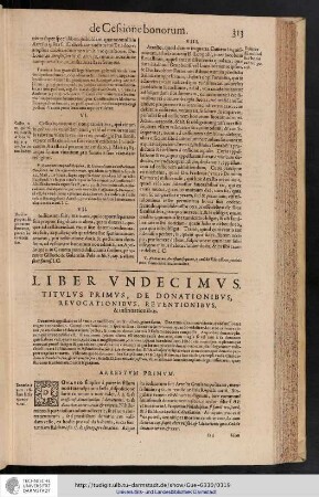 Liber XI. Titulus I.