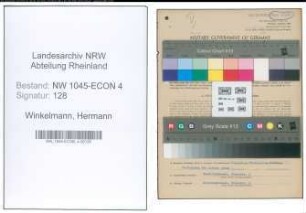 Entnazifizierung Hermann Winkelmann , geb. 04.06.1909 (Kaufmann)