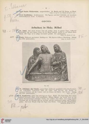 Arbeiten in Holz; Möbel (Nr. 641-758)
