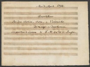 Quartette; vl (2), vla, vlc; A-Dur; G 227; op. 48,2