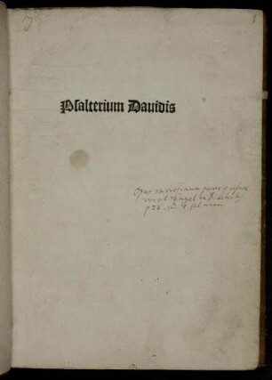 Psalterium Dauidis