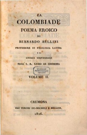 La Colombiade : poema eroico, 2