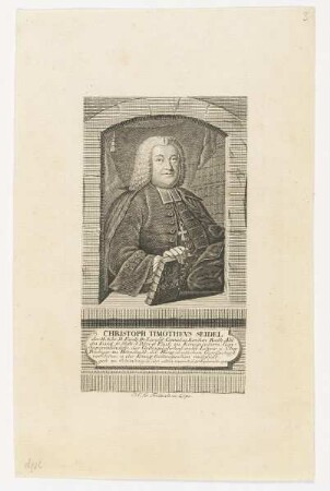 Bildnis des Christoph Timothevs Seidel