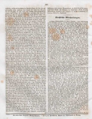 220 Kirchliche Mittheilungen