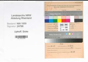 Entnazifizierung Sicke Uphoff, geb. 21.04.1888 (Bankangest.)