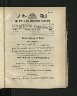 No. 95, 26. Juni 1904.