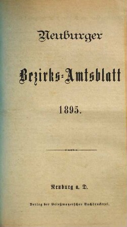 Neuburger Bezirks-Amtsblatt. 1895