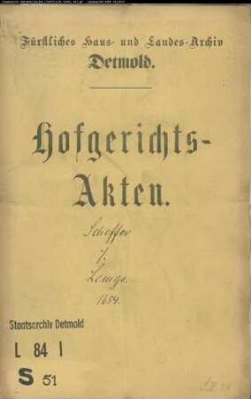 Scheffer, Bartold gegen Stadt Lemgo - Schuldforderung