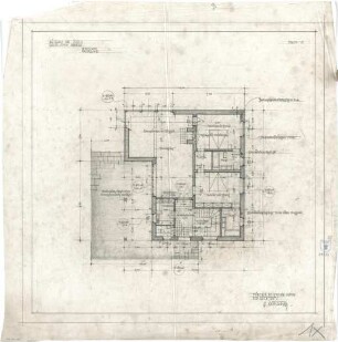 Bestelmeyer, German; Berlin - Wannsee; Landhaus und Gästehaus Dr. Jeidels - Gästehaus (Grundriss EG)