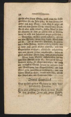 Drittes Hauptstück. Von geschlagenen Steinen in den verschiedenen Bretern.