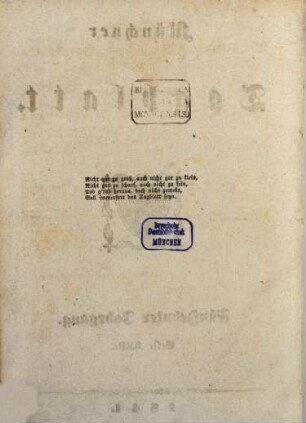 Münchener Tagblatt. 1841,[1] = Jg. 15, Jan. - Juni