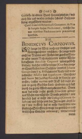 XVII. Benedictus Carpzovius