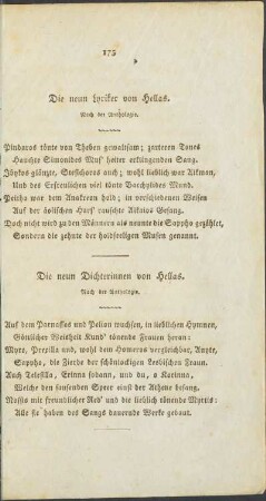 Die neun Lyriker von Hellas