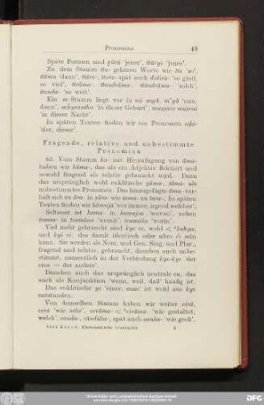 Fragende, relative und unbestimmte Pronomina