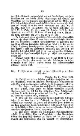 Religionsunterricht in confessionell gemischten Schulen : [V. Elementarschulwesen]
