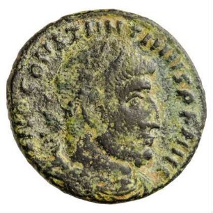 Münze, Follis, Aes 3, 317 n. Chr.
