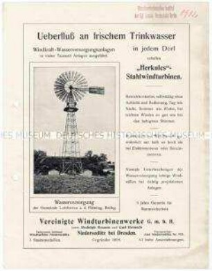 Windkraft-Wasserversorgungsanlagen