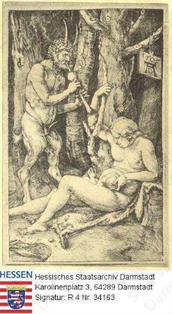 Dürer, Albrecht (1471-1538) / Stich 'Die Familie des Satyrs'