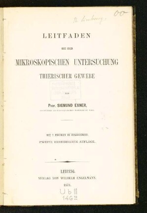 Leitfaden bei der mikroskopischen Untersuchung tierischer Gewebe