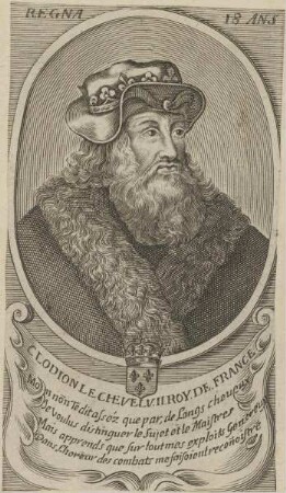 Bildnis des Clodion, König von Frankreich