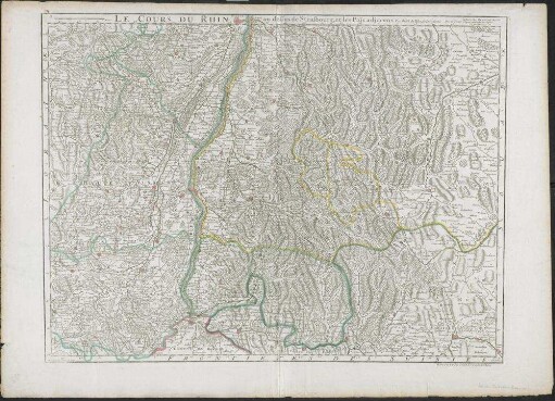 Le Cours Du Rhin au dessus de Strasbourg, et les Pais adjacens