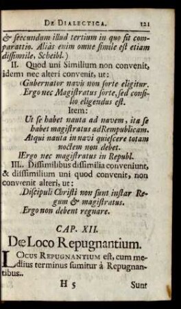 Cap. XII. De Loco Repugnantium.