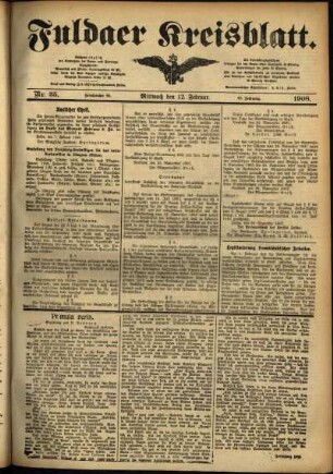 Ausgabe vom Mittwoch, den 12. Februar 1908.