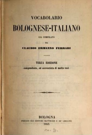 Vocabolario Bolognese-Italiano, [1]
