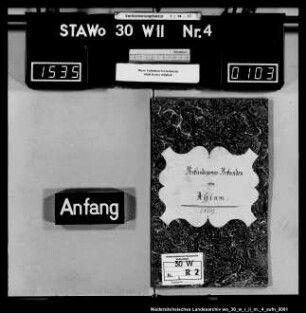 Zivilstandsregister Ahlum (Kanton Wolfenbüttel)