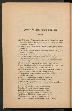 Obras de José Juan Cadenas
