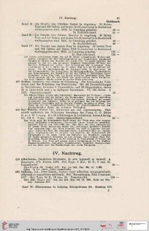 IV. Nachtrag (Nr. 459-488)