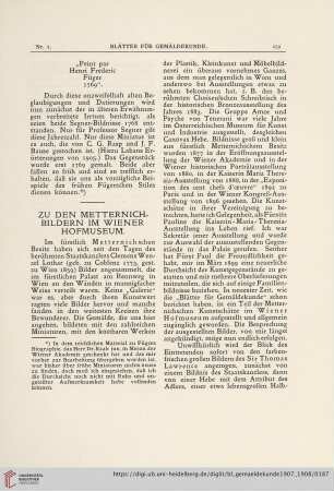 4: Zu den Metternich-Bildern im Wiener Hofmuseum