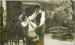 Postkarte mit Filmszene ("Cinephon-Aufnahme")