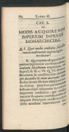 Cap. X. De Modis Acquirendi Imperium Inprimis Monarchicum
