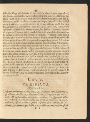 Cap. V. De Effectu.