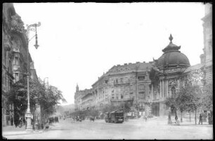 Budapest. Lustspieltheater (1896) : Budapest. Leopoldring und Lustspieltheater (1896; Ferdinand Fellner der Jüngere, Hermann Helmer) in der Leopoldstadt