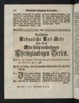 526-559, Dreyßigste Erbauliche Lob-Rede zum Trost aller seelig verstorbenen Christglaubigen Seelen - Ein und dreyßigste erbauliche Lob-Rede von den in dem Fegfeuer leydenden Christglaubigen Seelen