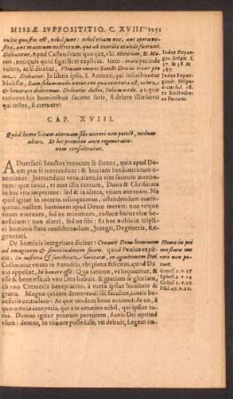 Caput XVIII. Quod homo vitam aeternam sibi mereri non potest, nedum alteri. Et hic primum ante regenerationem consideratur.