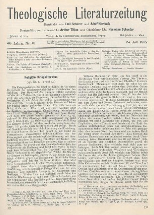 338 [Rezension] Schäfer, Richard, Der Deutsche Krieg, die Türkei, Islam und Christentum