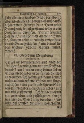 VI. Gebet um Vergebung der Sünden.