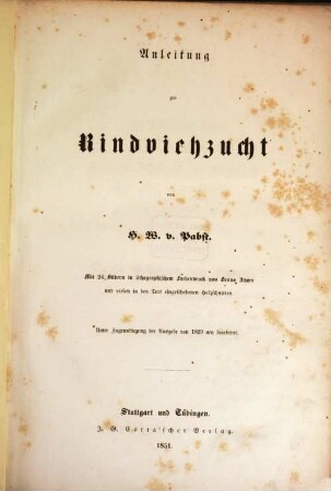 Anleitung zur Rindviehzucht