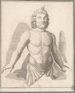 Torso einer kindlichen Figur, Abb. 48 aus: Disegni intagliati in rame di pitture antiche ritrovate nelle scavazioni di Resina, Neapel 1746