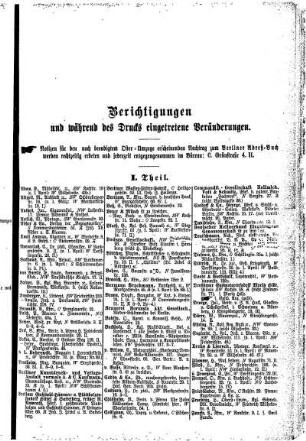 Berichtigungen und während des Drucks eingetretene Veränderungen