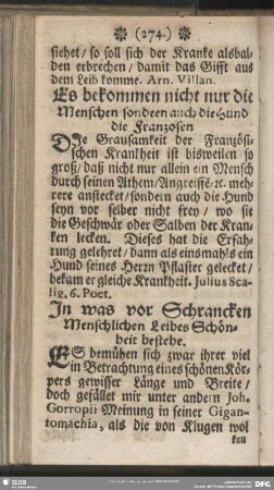 In was vor Schrancken Menschlichen Leibes Schönheit bestehe