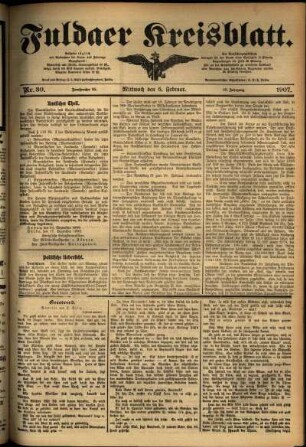 Ausgabe vom Mittwoch, den 06. Februar 1907.